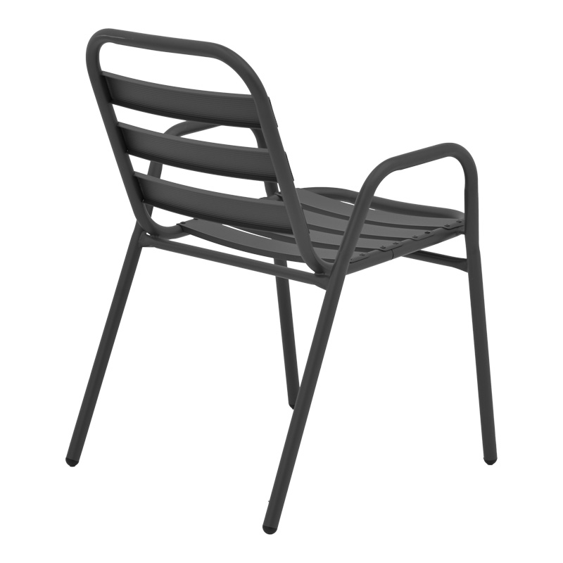 Set ngrënieje 5 copë Ensure-Sussie pakoworld metal-xham gri e errët 120x70x70cm