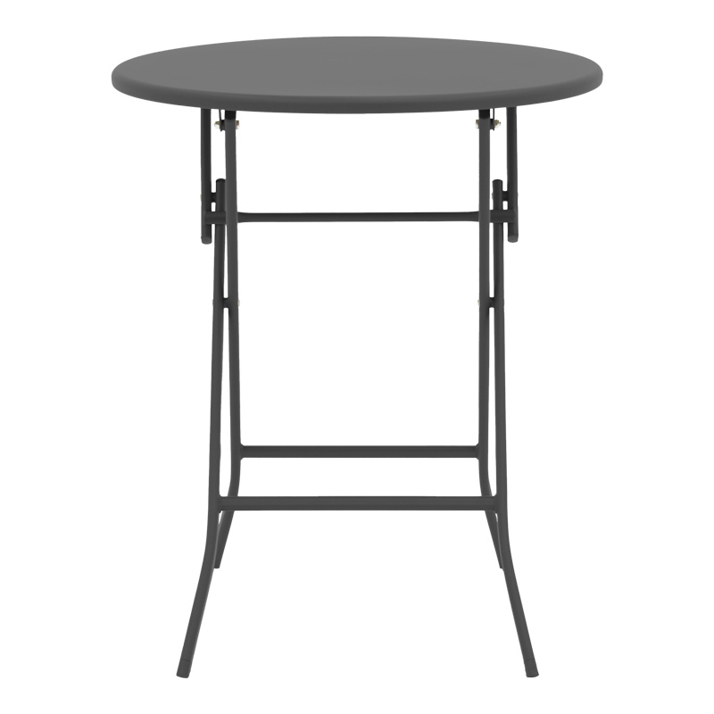 Tavolinë ngrënieje palosëse Albero-Calan pakoworld metal në ngjyrë antracit D60x70cm