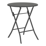 Set ngrënieje Albero-Lindaria pakoworld 3 copë metal në nuancë antracit