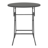 Set ngrënieje Albero-Lindaria pakoworld 3 copë metal në nuancë antracit