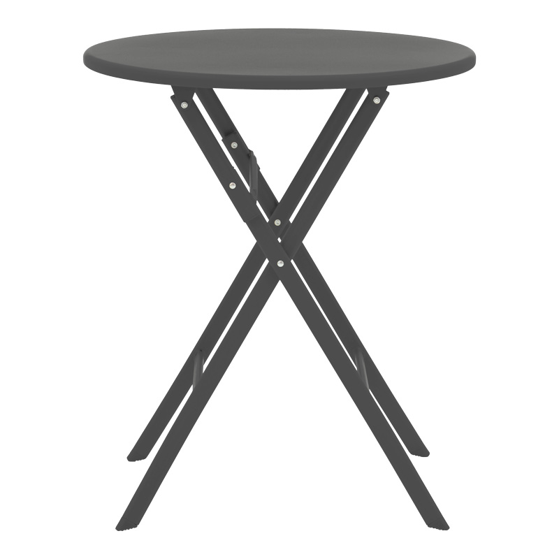 Set ngrënieje Albero-Lindaria pakoworld 3 copë metal në nuancë antracit