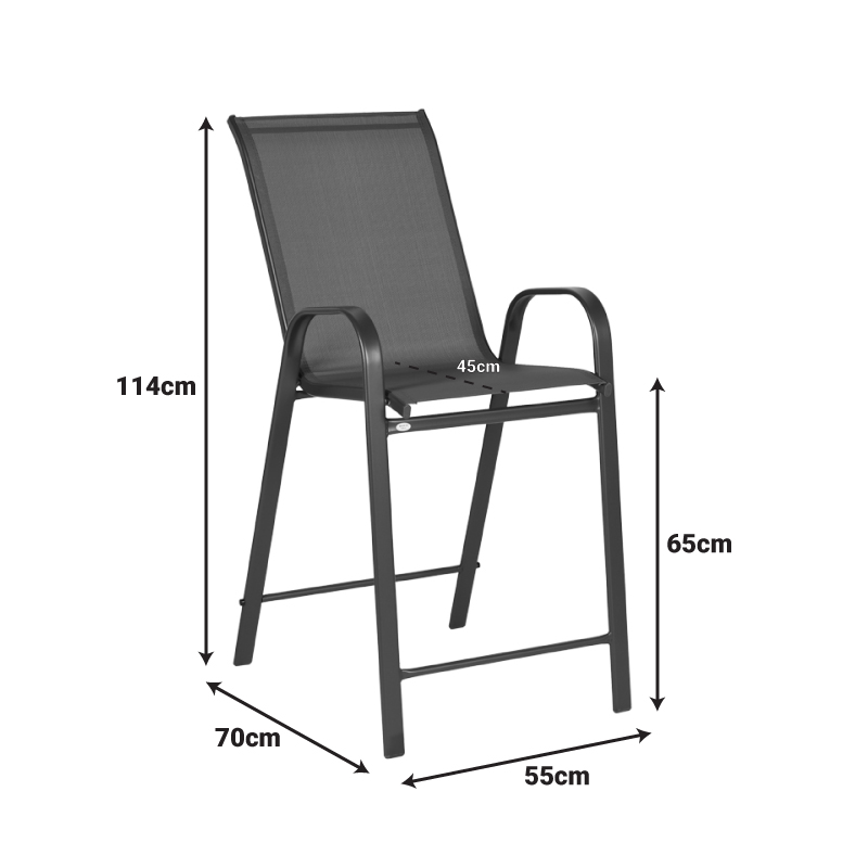 Stol bari me lartësi mesatare Calan pakoworld metal shampanjë-tekstilen në ngjyrë kafe të çelur 55x70x114cm