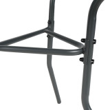Tavolinë gjysmërrethore Bion pakoworld xham-metal në ngjyrë gri të errët 70x40x65cm