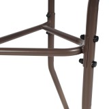 Tavolinë gjysmërrethore Bion pakoworld xham-metal në ngjyrë kafe 70x40x65cm