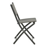 Karrige palosëse Jeve pakoworld metal antracit me tekstil shampanjë 46x51x81cm