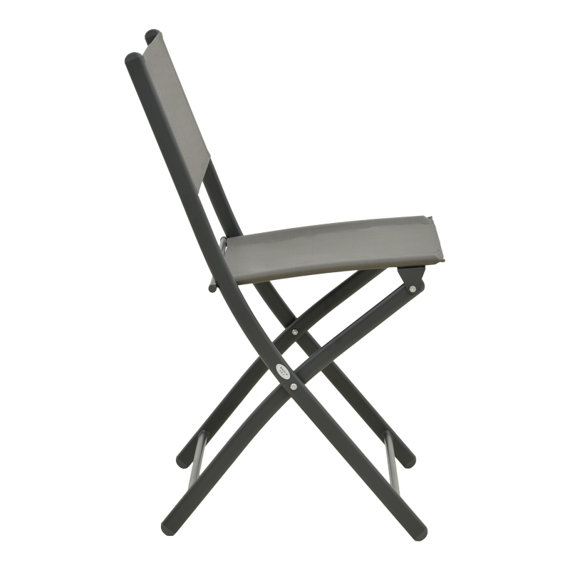 Karrige palosëse Jeve pakoworld metal antracit me tekstil shampanjë 46x51x81cm