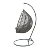 Zafer pakoworld varëse lëkundëse metal-pp- jastëk në ngjyrë gri 106x103x200cm