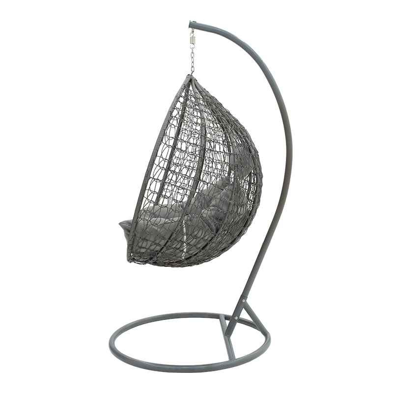 Zafer pakoworld varëse lëkundëse metal-pp- jastëk në ngjyrë gri 106x103x200cm