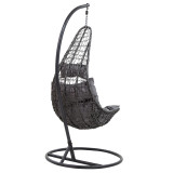 Shilarës i varur Soleil pakoworld metal-pp-jastëk gri 103x83x200cm
