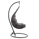 Shilarës i varur Soleil pakoworld metal-pp-jastëk gri 103x83x200cm