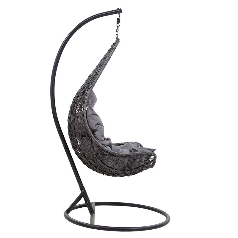 Shilarës i varur Soleil pakoworld metal-pp-jastëk gri 103x83x200cm