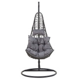 Shilarës i varur Soleil pakoworld metal-pp-jastëk gri 103x83x200cm