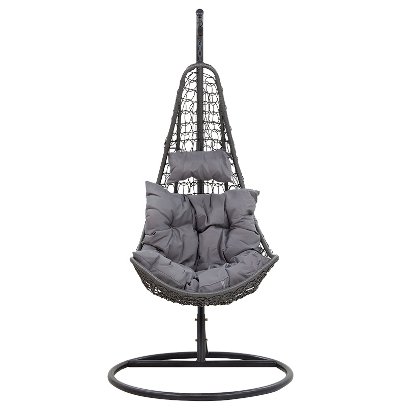 Shilarës i varur Soleil pakoworld metal-pp-jastëk gri 103x83x200cm