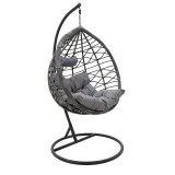 Varëse lëkundëse Hudson pakoworld metal-pp-jastëk në ngjyrë gri 109x119x195cm