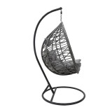 Varëse lëkundëse Hudson pakoworld metal-pp-jastëk në ngjyrë gri 109x119x195cm