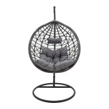 Varëse lëkundëse Hudson pakoworld metal-pp-jastëk në ngjyrë gri 109x119x195cm