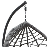 Varëse lëkundëse Hudson pakoworld metal-pp-jastëk në ngjyrë gri 109x119x195cm