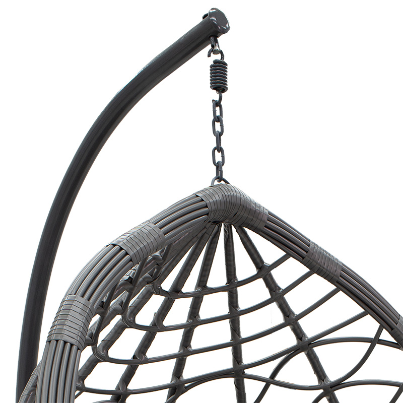 Varëse lëkundëse Hudson pakoworld metal-pp-jastëk në ngjyrë gri 109x119x195cm