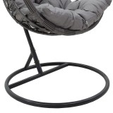 Varëse lëkundëse Hudson pakoworld metal-pp-jastëk në ngjyrë gri 109x119x195cm