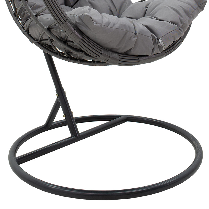 Varëse lëkundëse Hudson pakoworld metal-pp-jastëk në ngjyrë gri 109x119x195cm