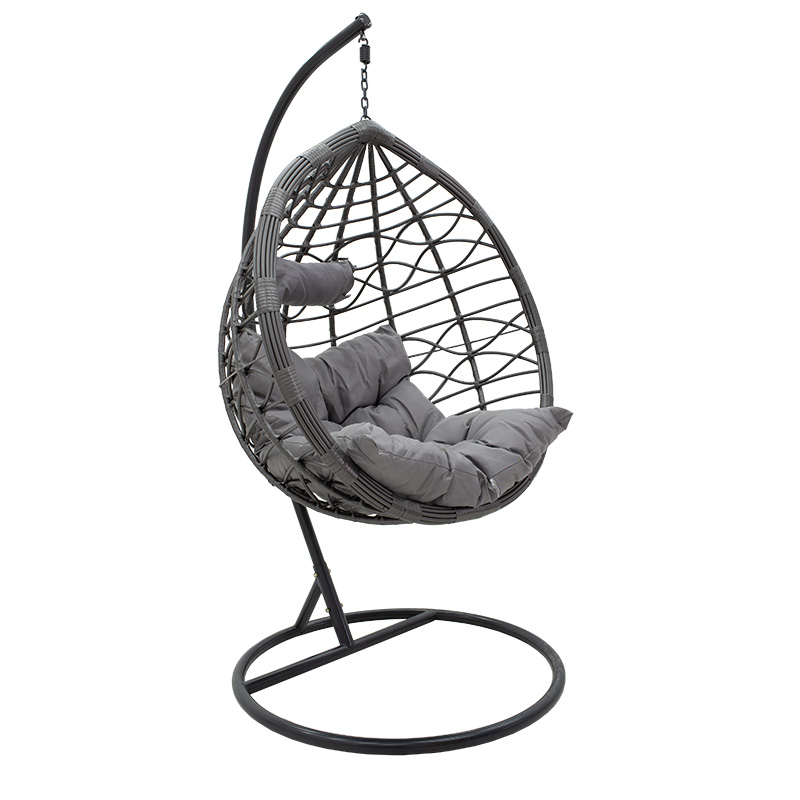 Varëse lëkundëse Hudson pakoworld metal-pp-jastëk në ngjyrë gri 109x119x195cm