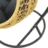 Hëngjëse kopshti Soleil pakoworld e varur pp në ngjyrë natyrale dhe metal i zi 103x83x200cm