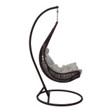 Varëse lëkundëse Soleil pakoworld metal kafe-pp kafe-jastëk bezhë 103x83x200cm