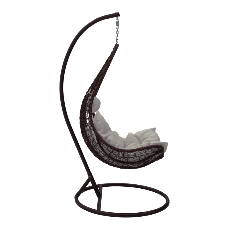 Varëse lëkundëse Soleil pakoworld metal kafe-pp kafe-jastëk bezhë 103x83x200cm