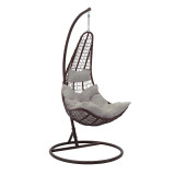 Varëse lëkundëse Soleil pakoworld metal kafe-pp kafe-jastëk bezhë 103x83x200cm