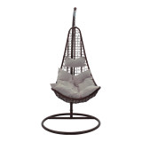 Varëse lëkundëse Soleil pakoworld metal kafe-pp kafe-jastëk bezhë 103x83x200cm