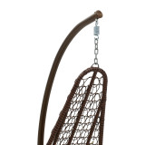 Varëse lëkundëse Soleil pakoworld metal kafe-pp kafe-jastëk bezhë 103x83x200cm