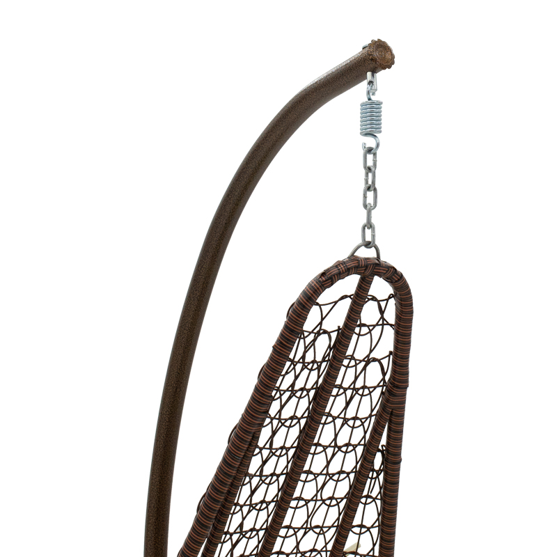 Varëse lëkundëse Soleil pakoworld metal kafe-pp kafe-jastëk bezhë 103x83x200cm