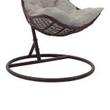 Varëse lëkundëse Soleil pakoworld metal kafe-pp kafe-jastëk bezhë 103x83x200cm