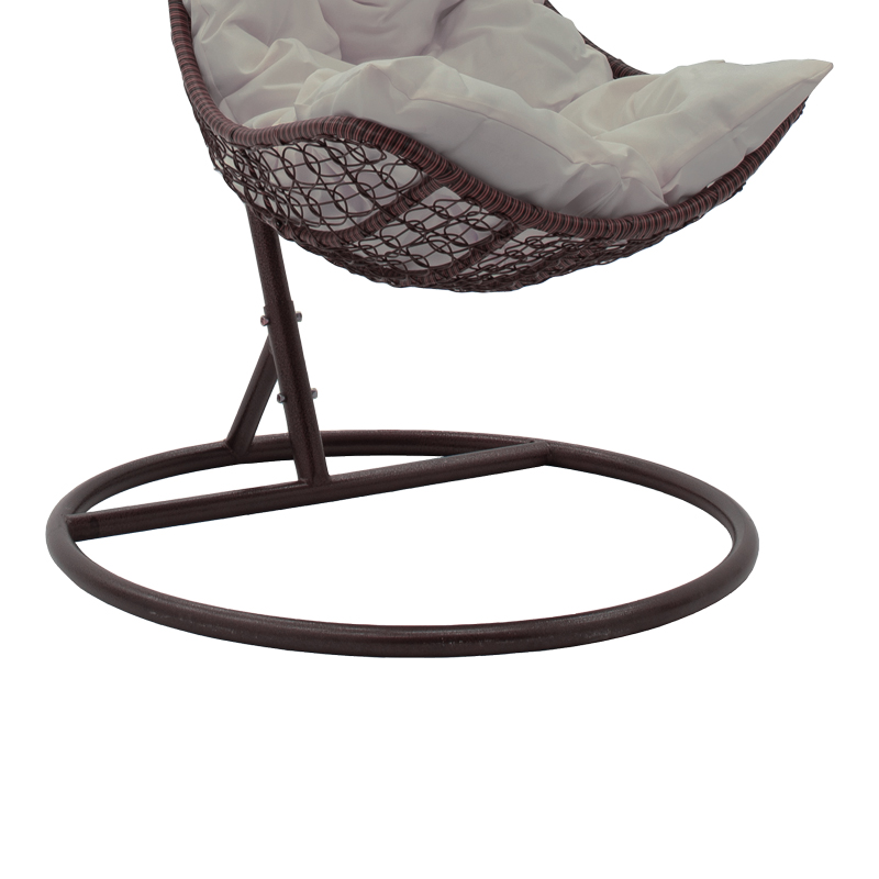 Varëse lëkundëse Soleil pakoworld metal kafe-pp kafe-jastëk bezhë 103x83x200cm