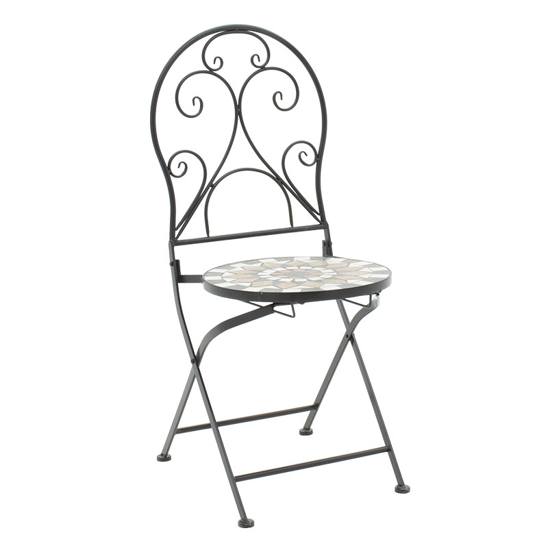 Set ngrënieje mozaik pakoworld set 3 copë metal i zi