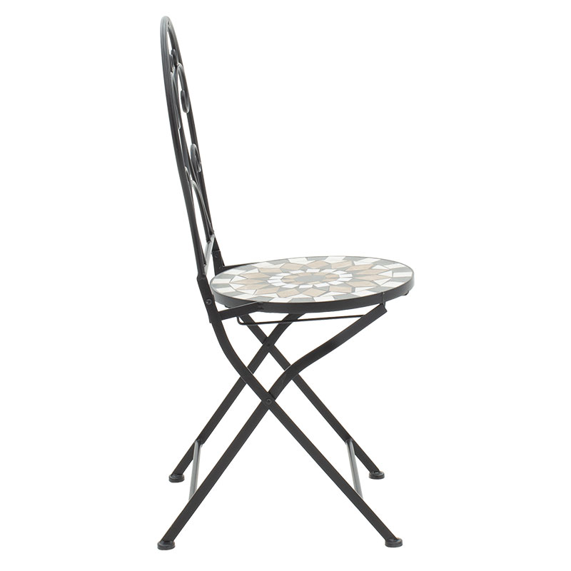Set ngrënieje mozaik pakoworld set 3 copë metal i zi