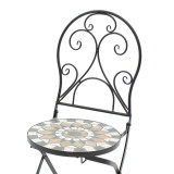 Set ngrënieje mozaik pakoworld set 3 copë metal i zi