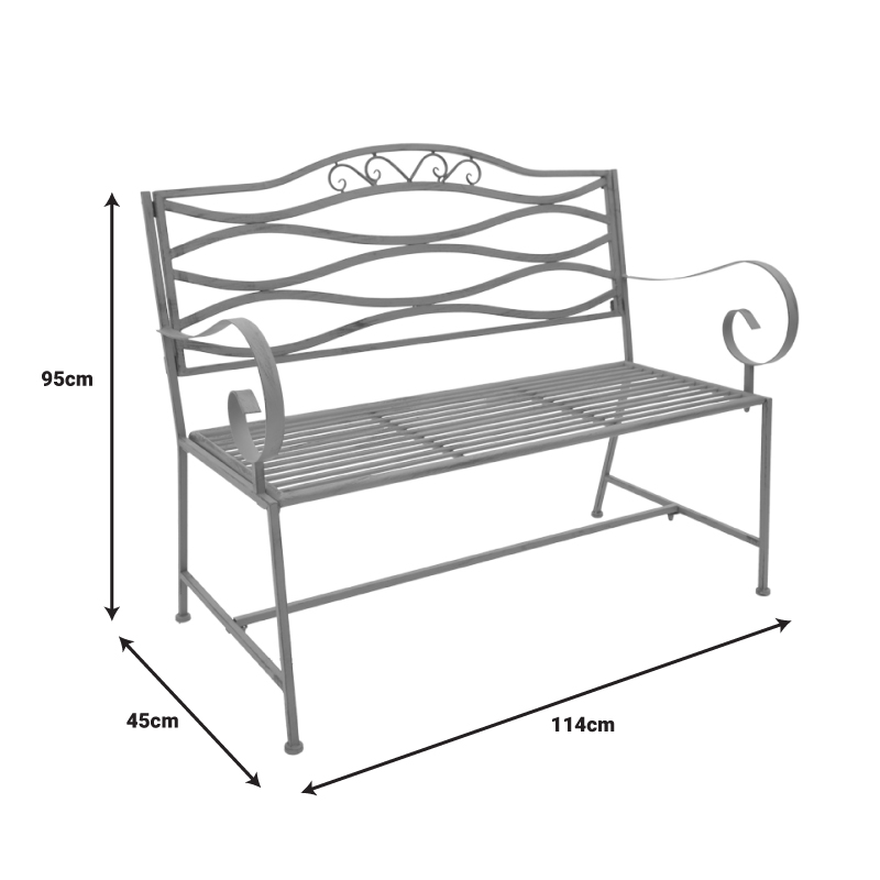 Stol metalik Benko pakoworld në nuancë bronzi 114x45x95cm