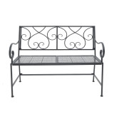 Stol metalik Cazpo pakoworld në nuancë të zezë 114x45x90cm