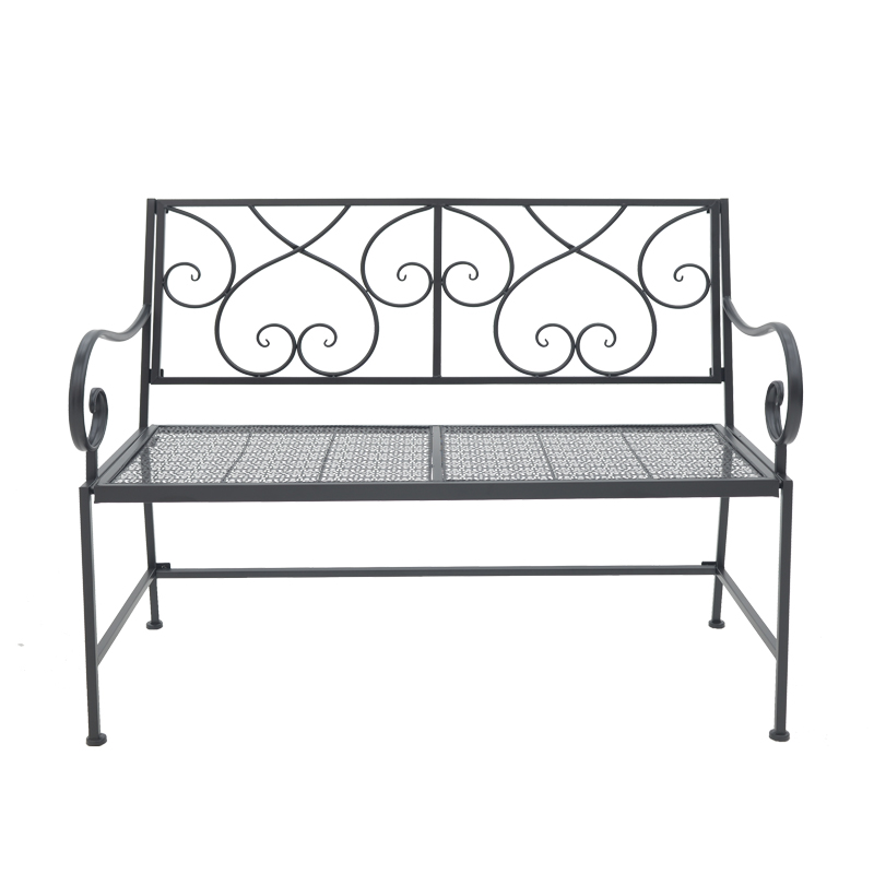 Stol metalik Cazpo pakoworld në nuancë të zezë 114x45x90cm