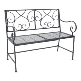 Stol metalik Cazpo pakoworld në nuancë të zezë 114x45x90cm