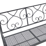 Stol metalik Cazpo pakoworld në nuancë të zezë 114x45x90cm