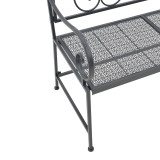 Stol metalik Cazpo pakoworld në nuancë të zezë 114x45x90cm