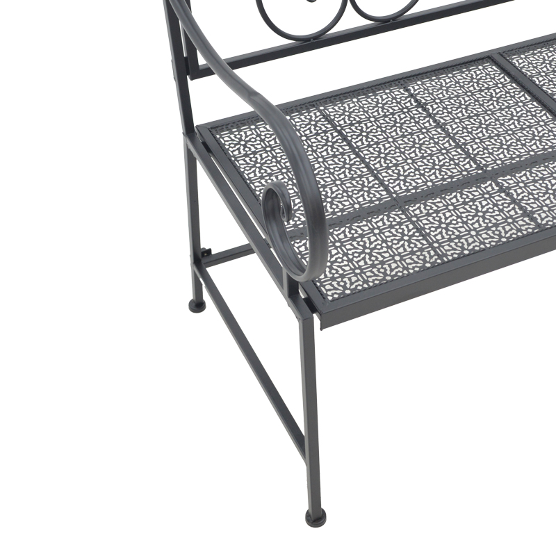 Stol metalik Cazpo pakoworld në nuancë të zezë 114x45x90cm