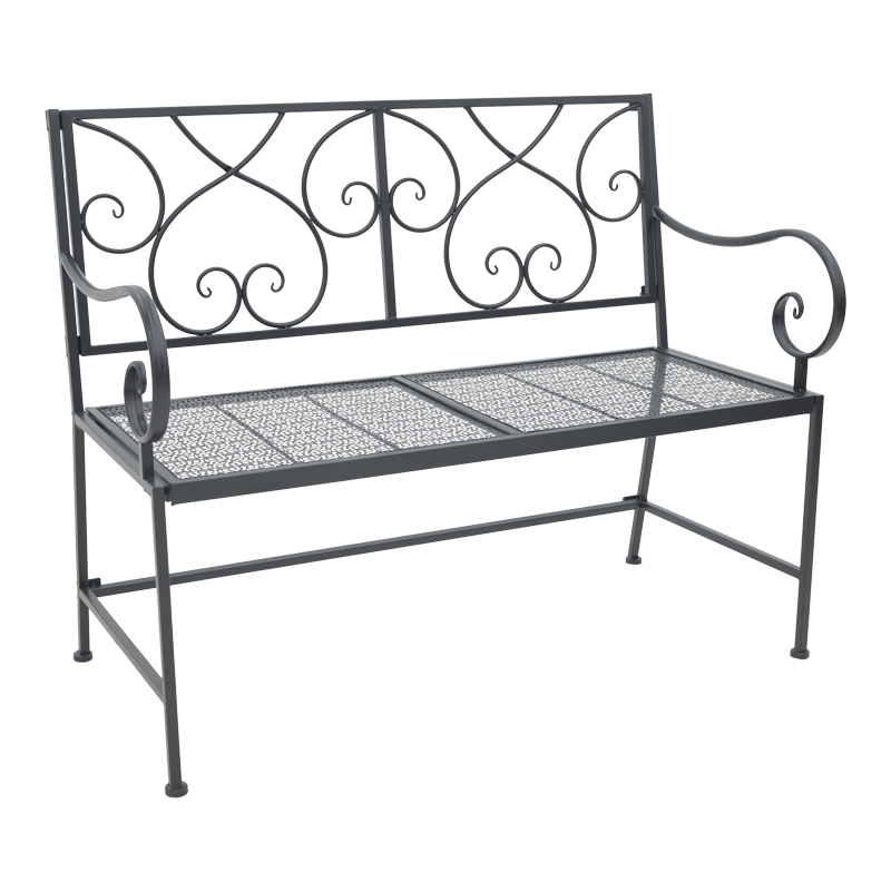 Stol metalik Cazpo pakoworld në nuancë të zezë 114x45x90cm