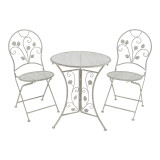 Set ngrënieje 3 copë Abriel pakoworld gri antique metal