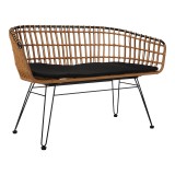 Divan 2 vendesh Naoki pakoworld metal i zi-pe natyral 120x55x79cm