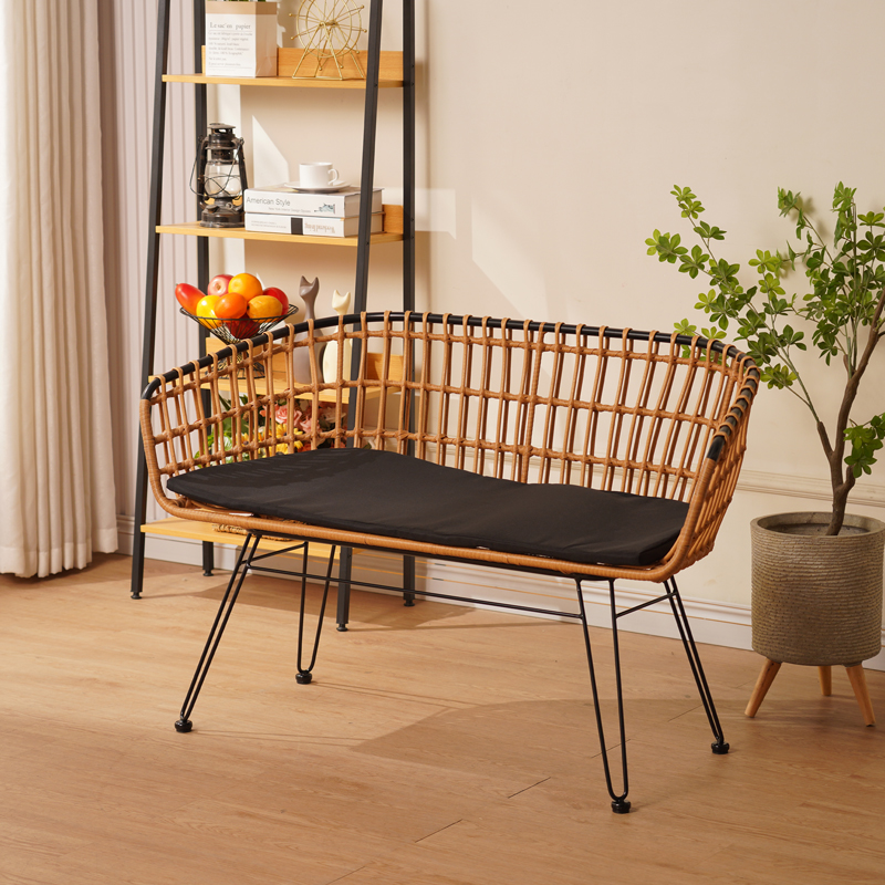 Divan 2 vendesh Naoki pakoworld metal i zi-pe natyral 120x55x79cm