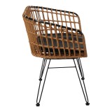 Divan 2 vendesh Naoki pakoworld metal i zi-pe natyral 120x55x79cm