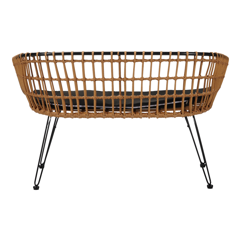 Divan 2 vendesh Naoki pakoworld metal i zi-pe natyral 120x55x79cm